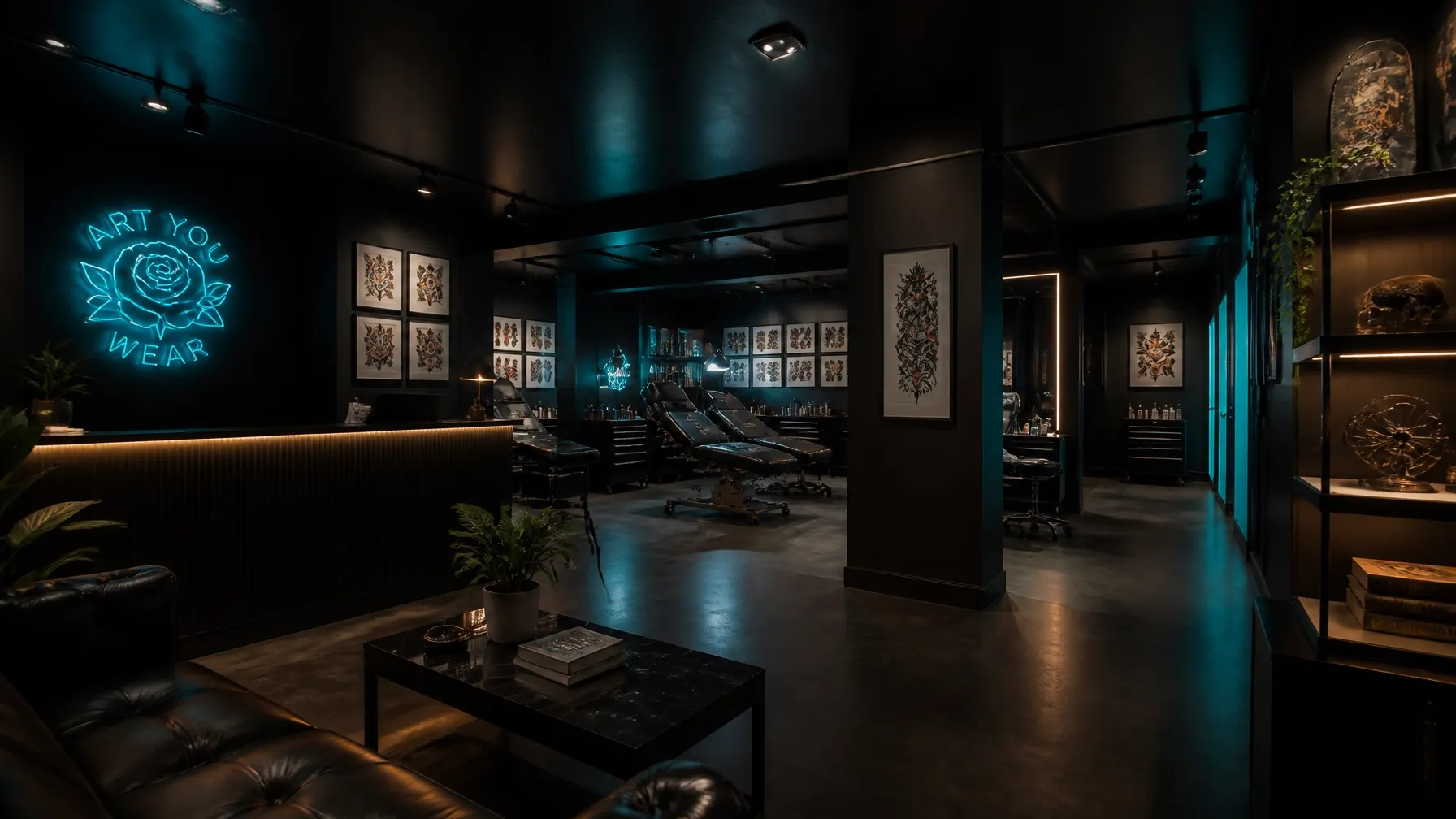 Interior of the New Era Ink tattoo studio